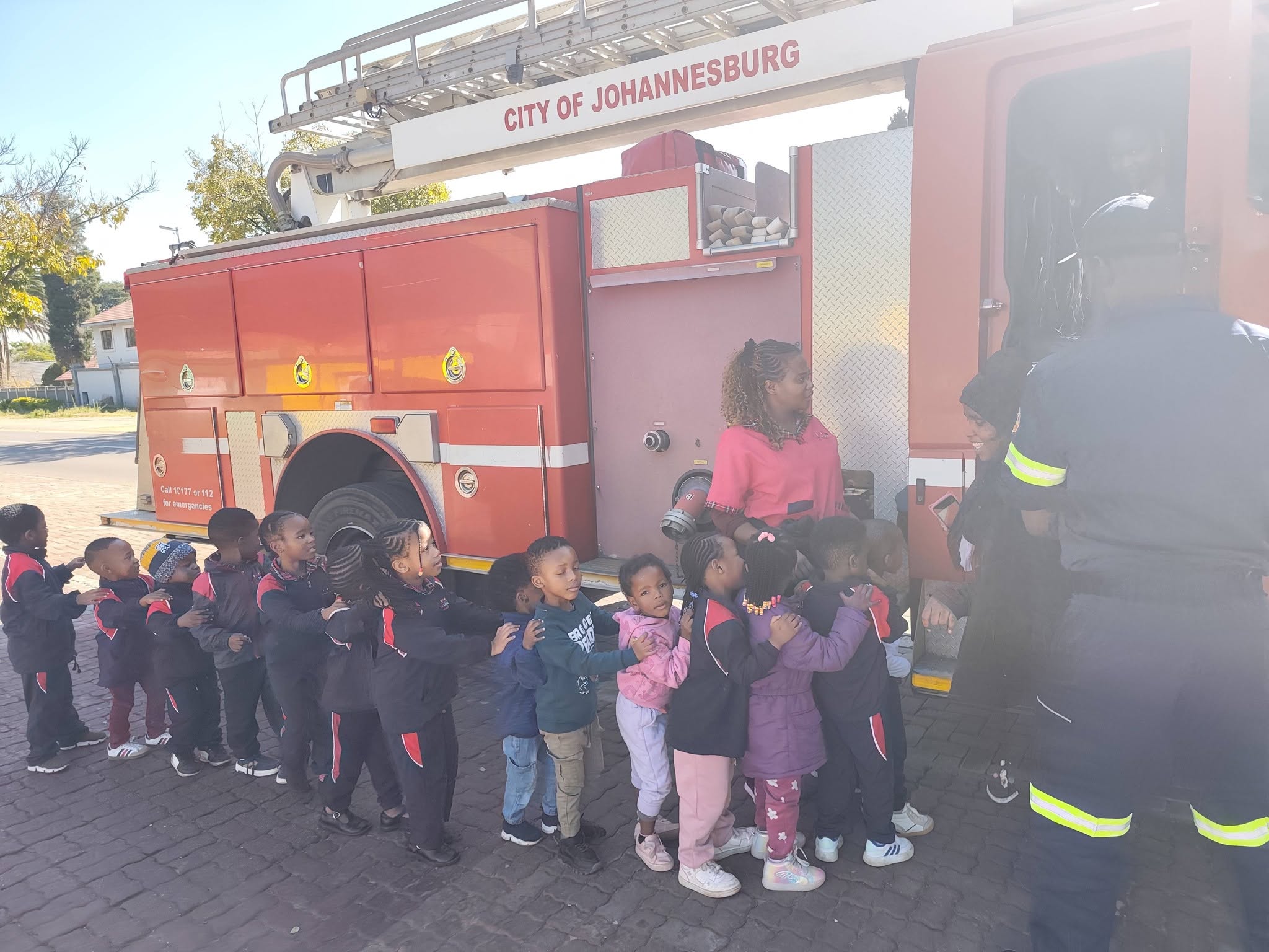 Firefighter visit at 24/7 Baby Castle